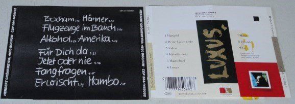 CD: 2CD's - Herbert Gronemeyer - Luxus & 4630 Bochum – Usato da Unterbäch venduto da xazuq 1
