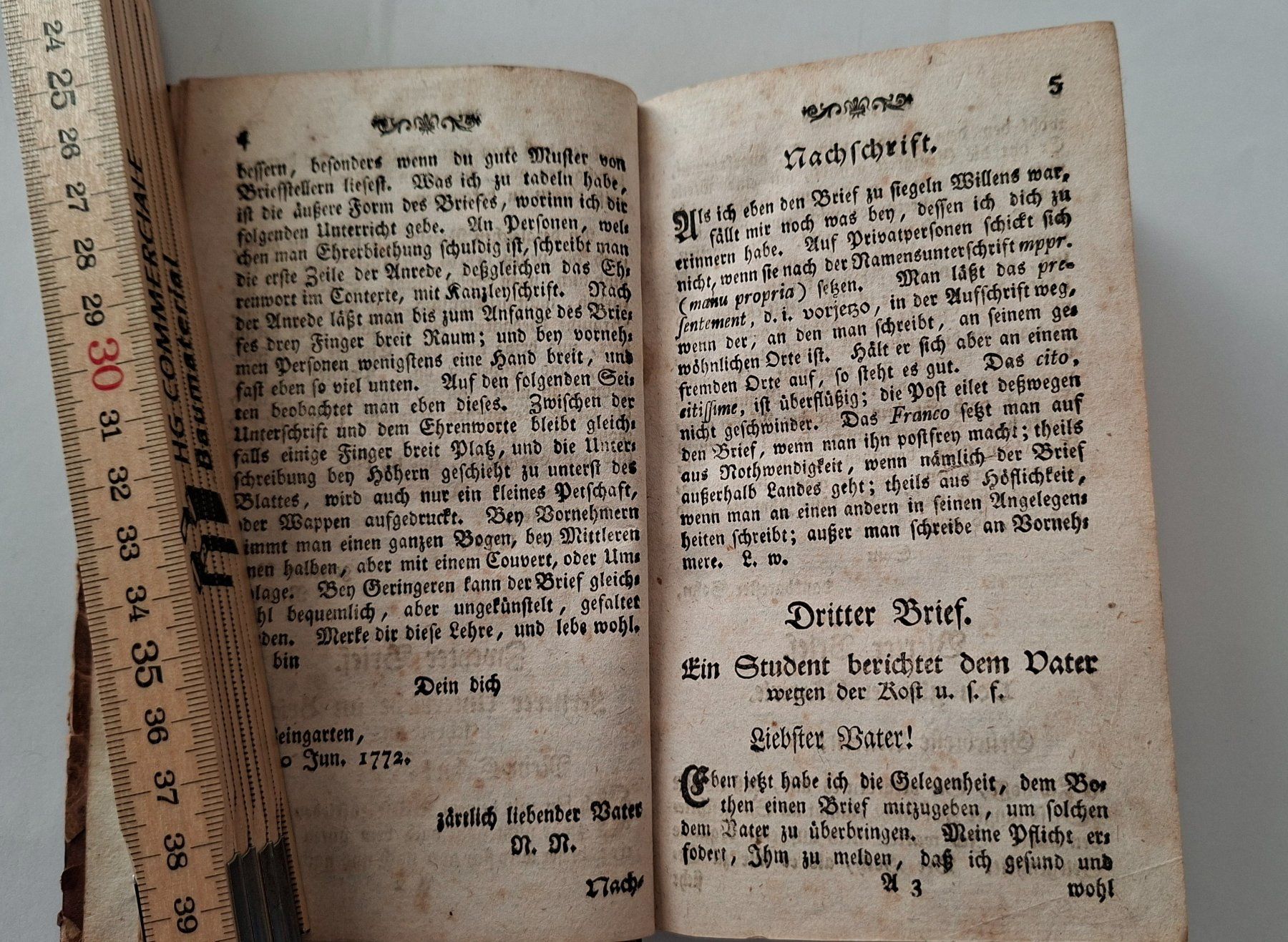 Libri: Antikes Buch "Briefe" von Jacob Mayers, 1776! Selten – Usato da Opfikon venduto da Diversamente 3