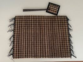 Asia Tischset Bambus, je 6 Platzsets, Untersetzer, Stäbchen