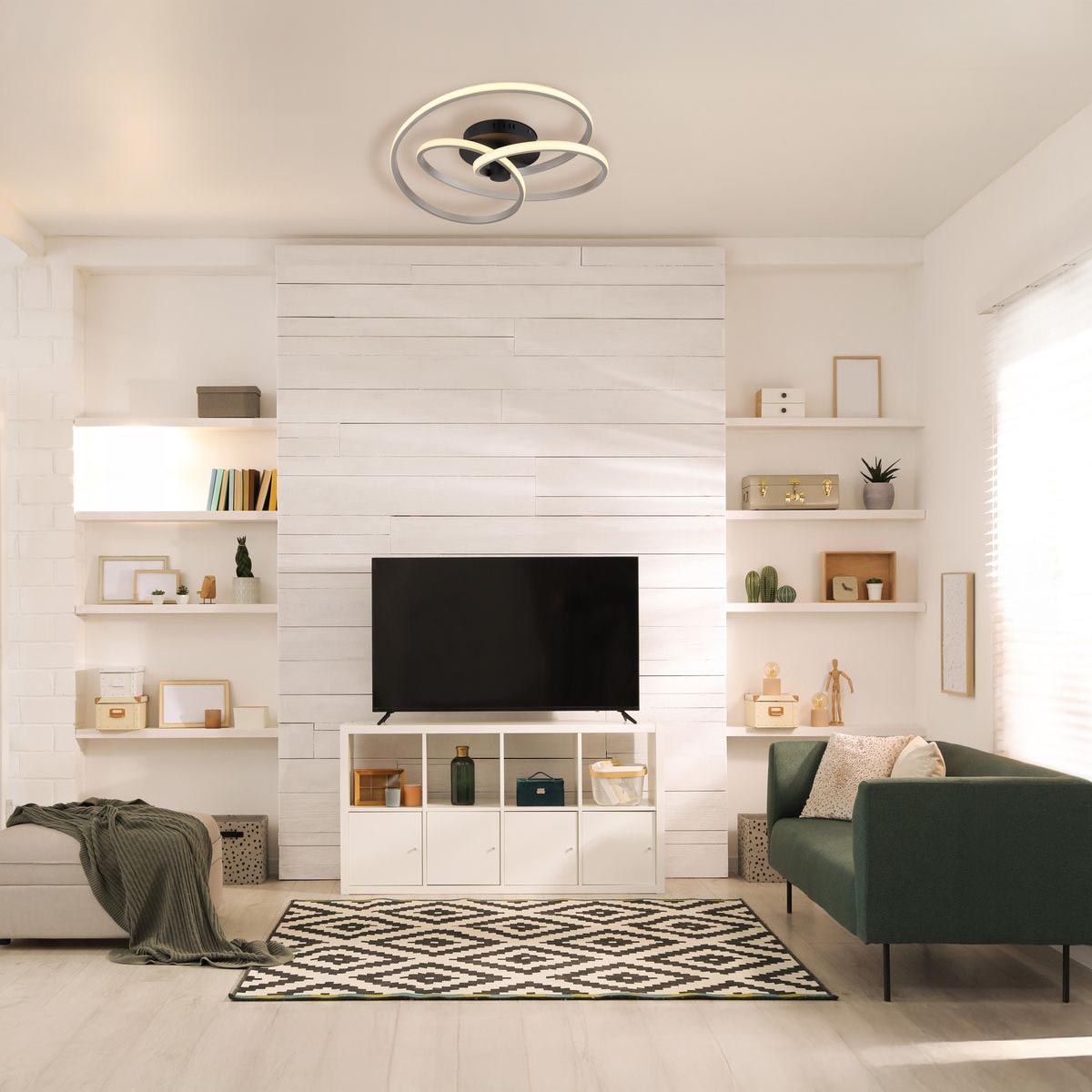 Kronleuchter & Deckenlampen: LED Deckenleuchte, Nickel, 50 cm Ø – Neu (gemäss Beschreibung) aus Kreuzlingen von Smart-Light 1