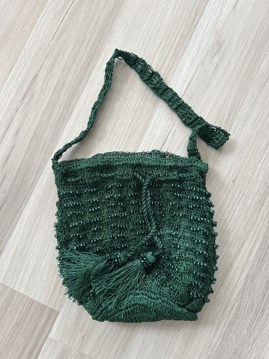 Zara Borse da donna: Grüne Handtasche mit Perlen – Usato da Siebnen venduto da schnell05 2