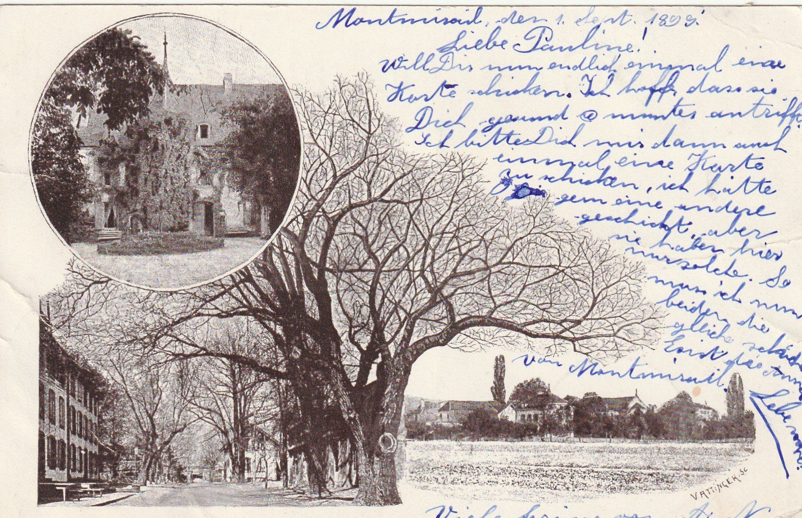 Cartoline postali: NE- Montmirail 1899 – Usato da uttwil venduto da Koehlerfred