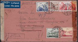 1943 Luftpost ZOFINGEN nach RIO Doppelt zensuriert ab 1.-