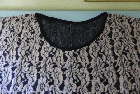 Tolles Damen - Top - Oberteil altrosa/schwarz  Gr. 42 - 44