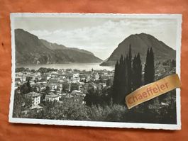 1941 Alte Ansichtskarte Lugano Panorama, Monte S. Salvatore