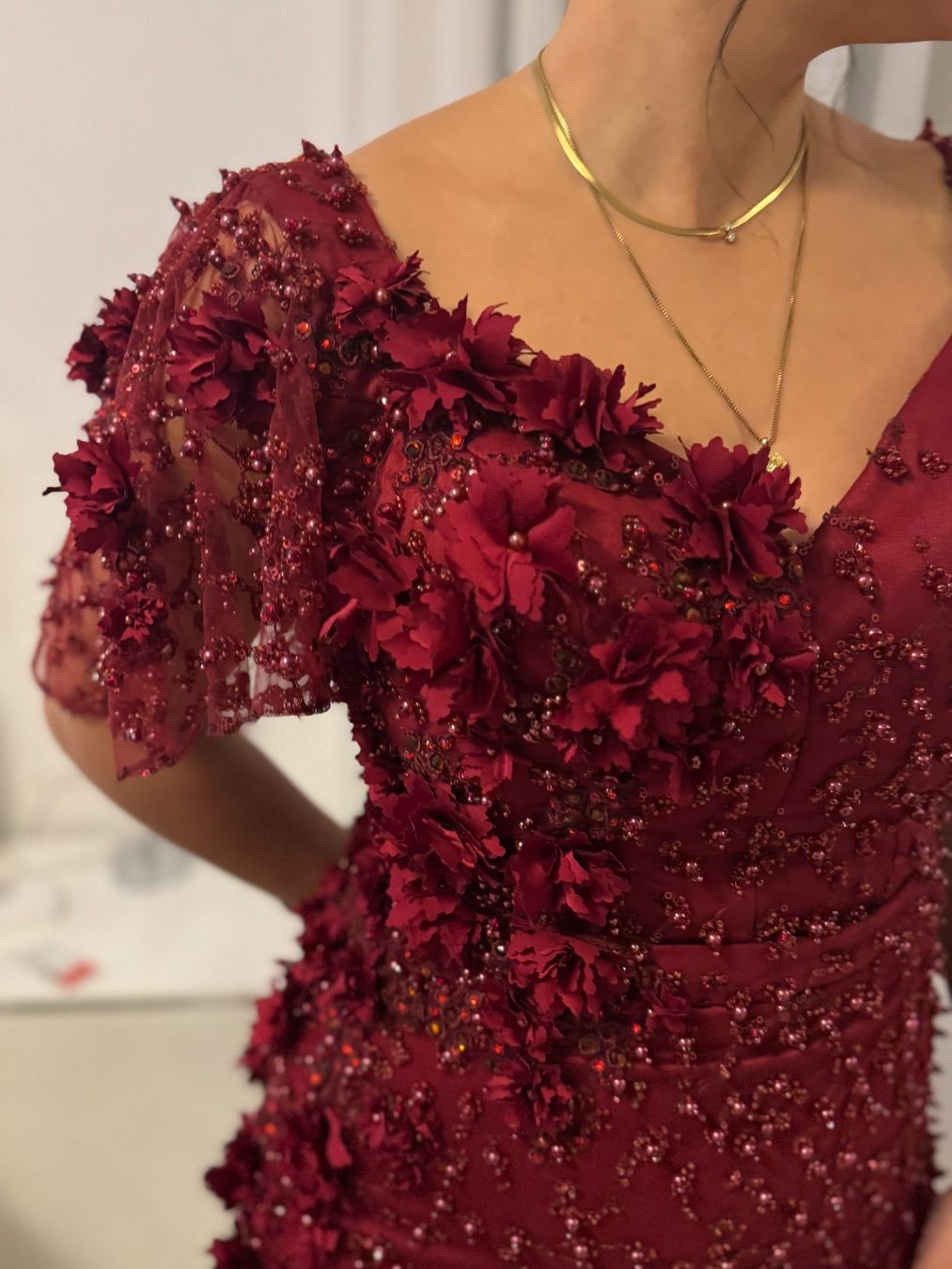 Vestiti: Rotes Abendkleid, Grösse 36 – Usato da Bassersdorf venduto da schokoart.ch 3