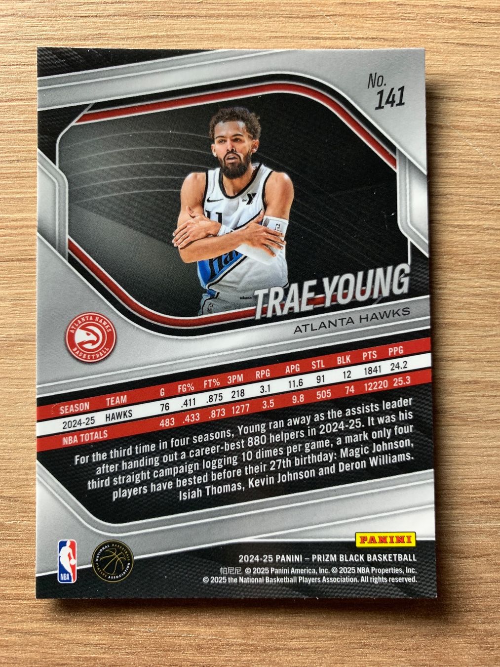 Nba Carte collezionabili: NBA Trae Young Prizm Black 24/25 – Usato da Netstal venduto da Clutch79Cardz 1
