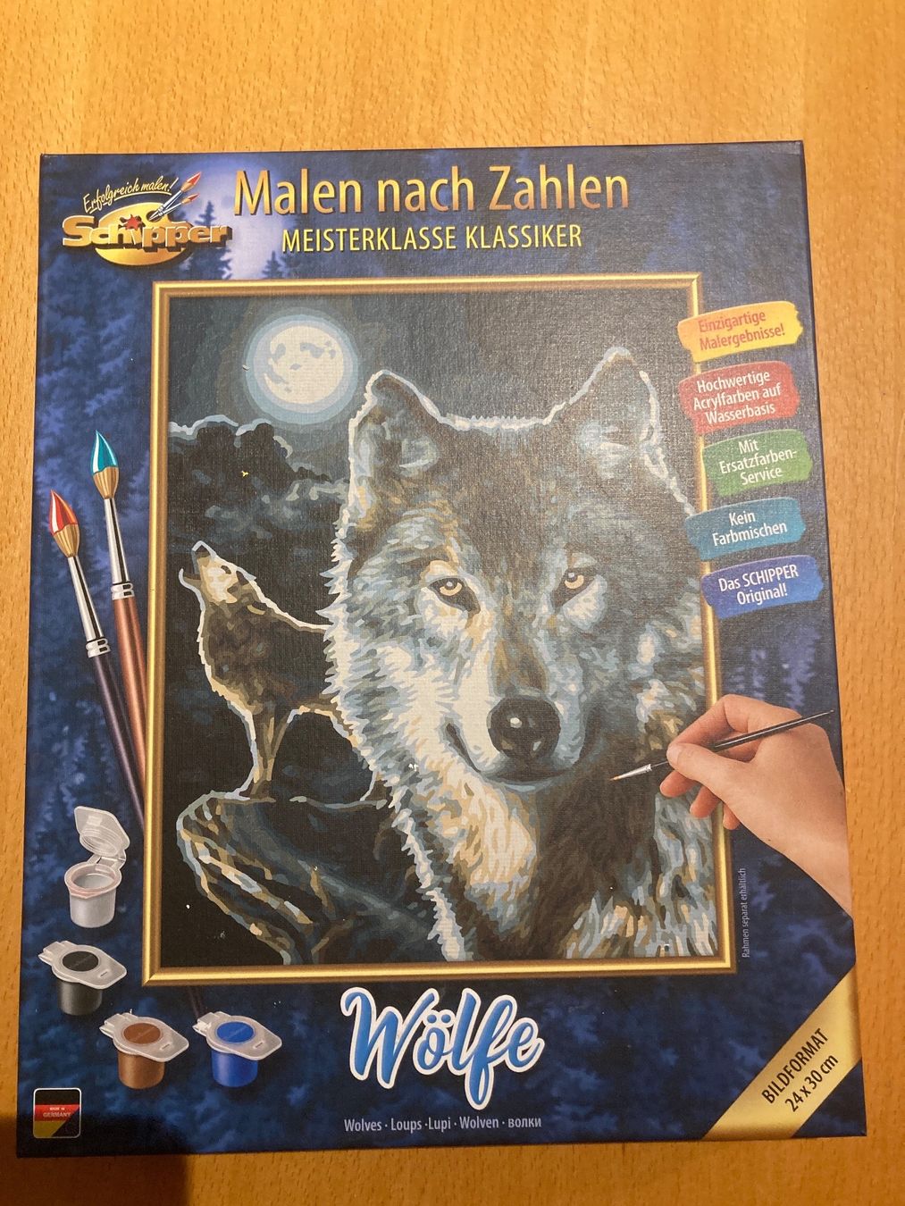 Dipinti: Bild/Gemälde "Wölfe", Malen nach Zahlen – Nuovo (secondo la descrizione) da Gelterkinden venduto da froggy80 1