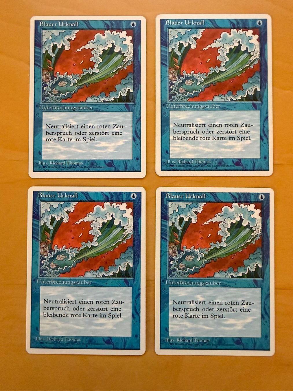 Magic The Gathering Carte collezionabili: 4x Blauer Urknall // Blue Elemental // 4th Edition // Magic – Usato da Binz venduto da Tempelritter