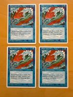 4x Blauer Urknall // Blue Elemental // 4th Edition // Magic