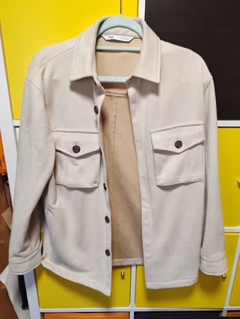Hemdjacke Zara beige Wildlederoptik Grösse S gebraucht
