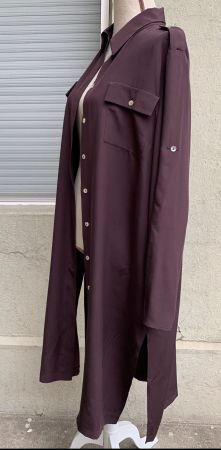Sublime robe chemise ou manteau MADELEINE 100%soie t.42