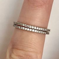 Ring Alliance Eternity fein Zirkonia 925 Silber Klassiker 50