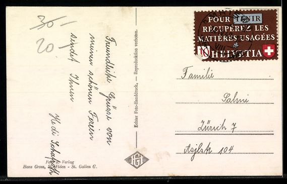 Cartoline postali: Amriswil, Strassenansicht mit Wohnhäuse – Usato da Berlin venduto da bartko-reher 1