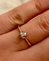 Bague Or Rose et diamant naturel
