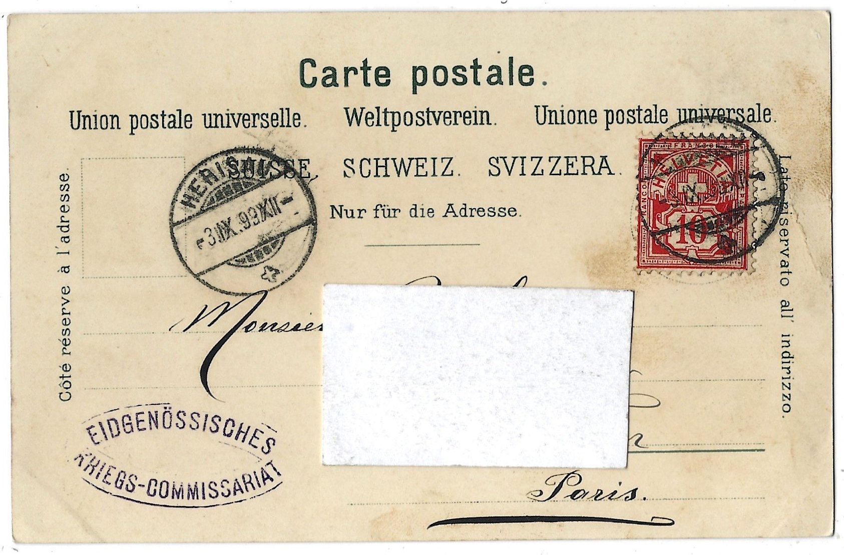 Cartoline postali: S O L D A T E N G R U S S – Usato da Bütschwil venduto da Jackson1A 1