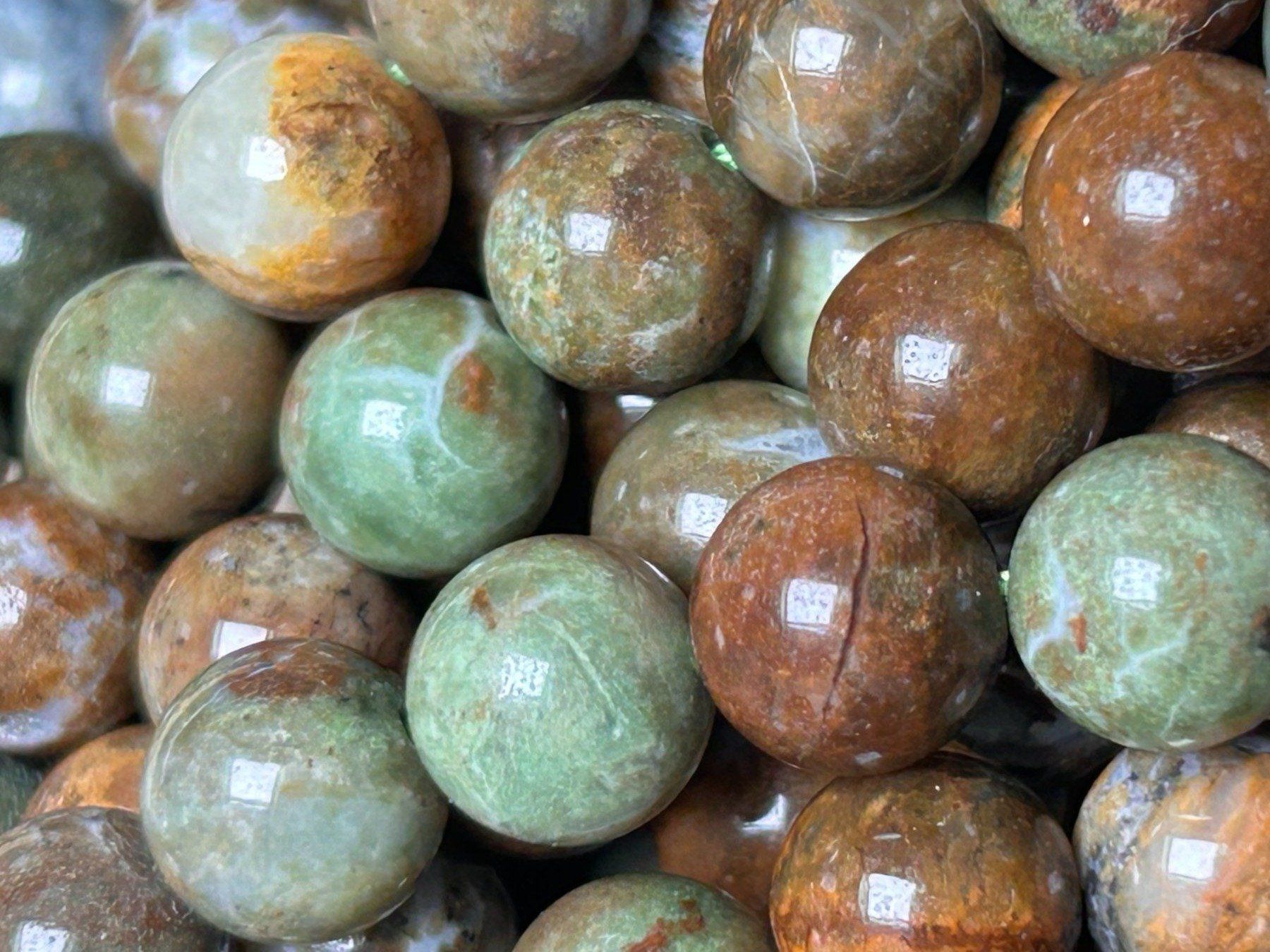 Minerali & Pietre curative: Aktion!!! Strang echte green opalite Kugeln 8 mm – Nuovo (secondo la descrizione) da Niederrohrdorf venduto da Ytobi 2