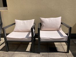 Gartenstühle mit Kissen 2er Set guter Zustand
