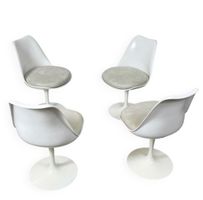 4x Eero Saarinen Swivel Tulip Stuhl Knoll International 60er