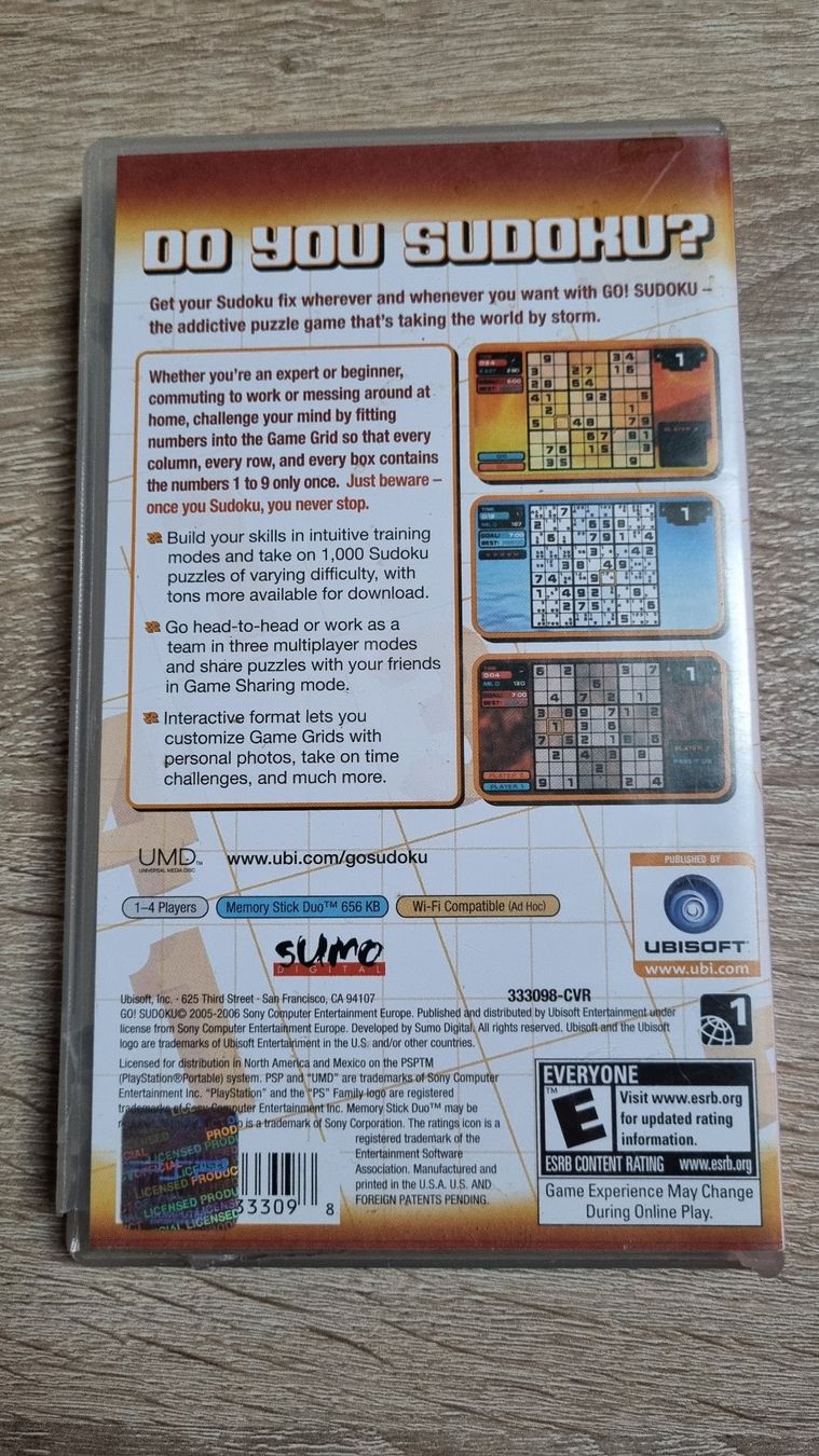 Giochi: GO! SUDOKU PSP – Usato da Hagenbuch ZH venduto da lecterr55 2
