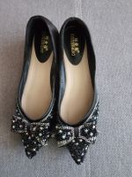 Ballerinas mit Glitzerstein Gr. 41 schwarz