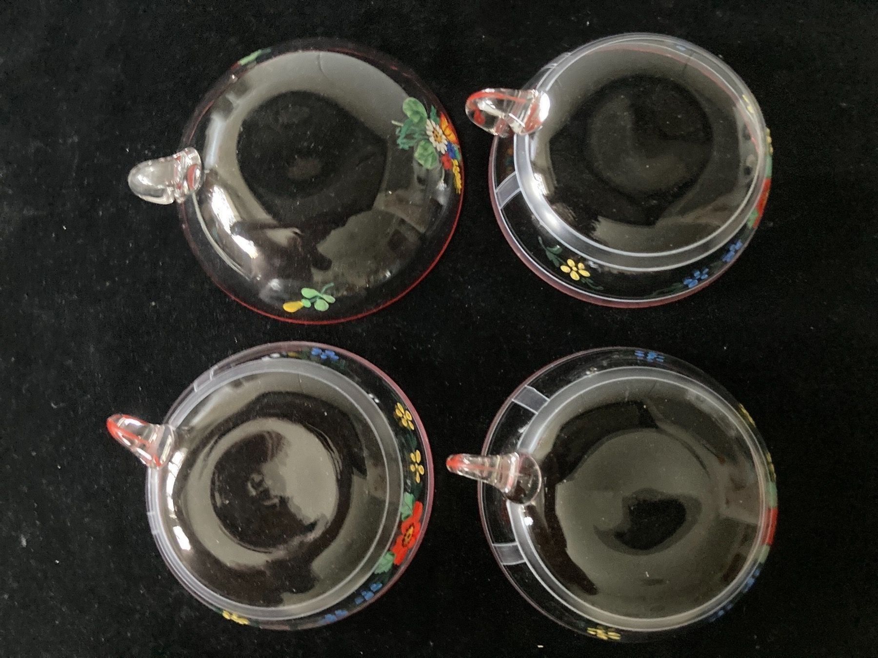 Tassen: 4 grosse, flache, Glas- Tassen – Gebraucht aus Zürich von Chaeffeler 4