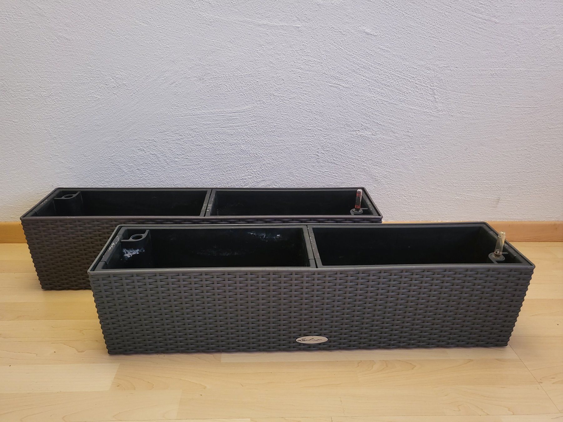 Lechuza Vasi per fiori: Lechuza Bewässerungssystem 2er Set  Rattanoptik – Usato da Pfäffikon ZH venduto da telve