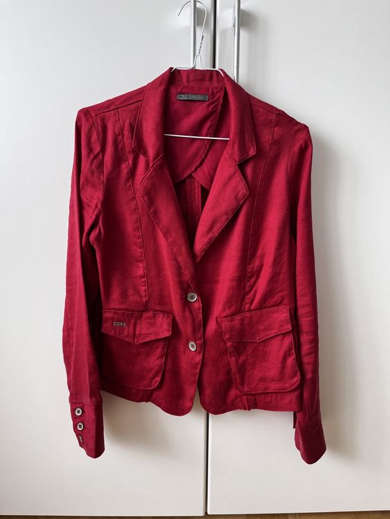 Nile Giacche: Nile Collection Leinen-Blazer, Gr. S, Top Zustand, Rot – Usato da Zürich venduto da Kleanthy