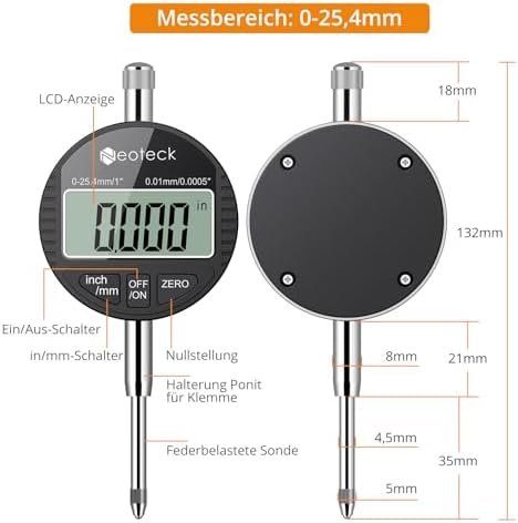 Messen: Digitale Messuhr 0.01 1'' Digital Dial indicator Messgerät – Neu und originalverpackt aus Hundwil von pak_7zvn 6