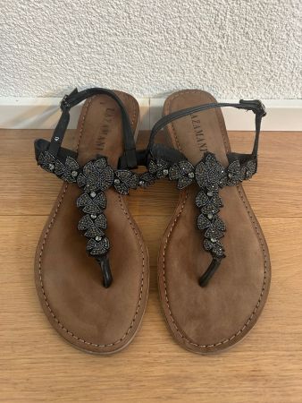 Damen- Zehentreter- Sandale schwarz LAZAMANI 41