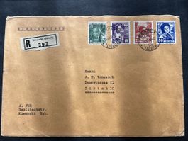 1936 Série Pro Juventute sur Lettre Obl. KUSNACHT