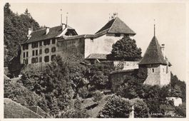 Laupen BE Schloss Panorama Ansicht