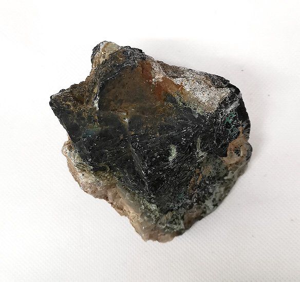Minerali & Pietre curative: Blauer Chalcedon mit Malachit Rohstein – Usato da Walenstadt venduto da vkt_qc8d 2