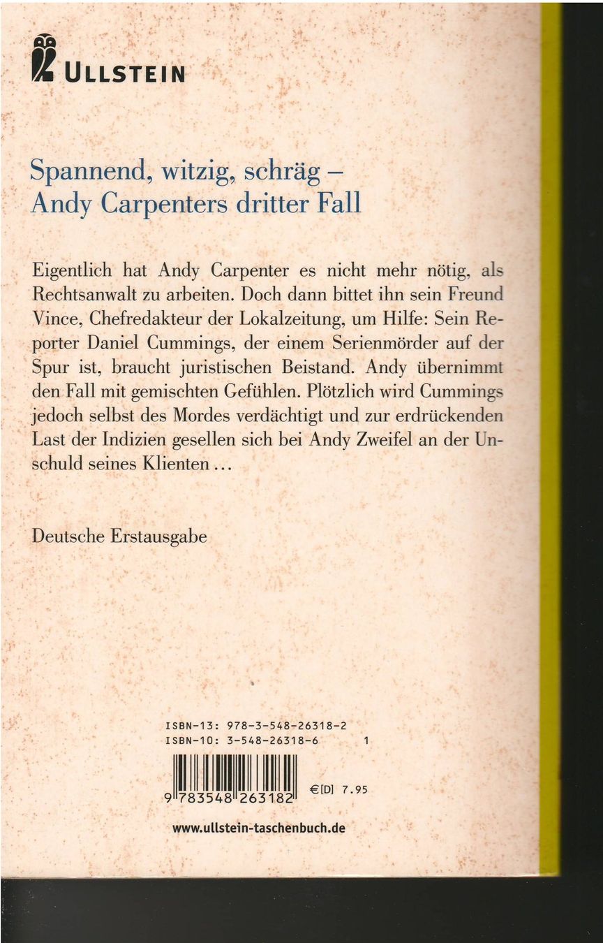 Libri: David Rosenfelt  -  Bleivergiftung – Usato da Lyss venduto da Zon 1