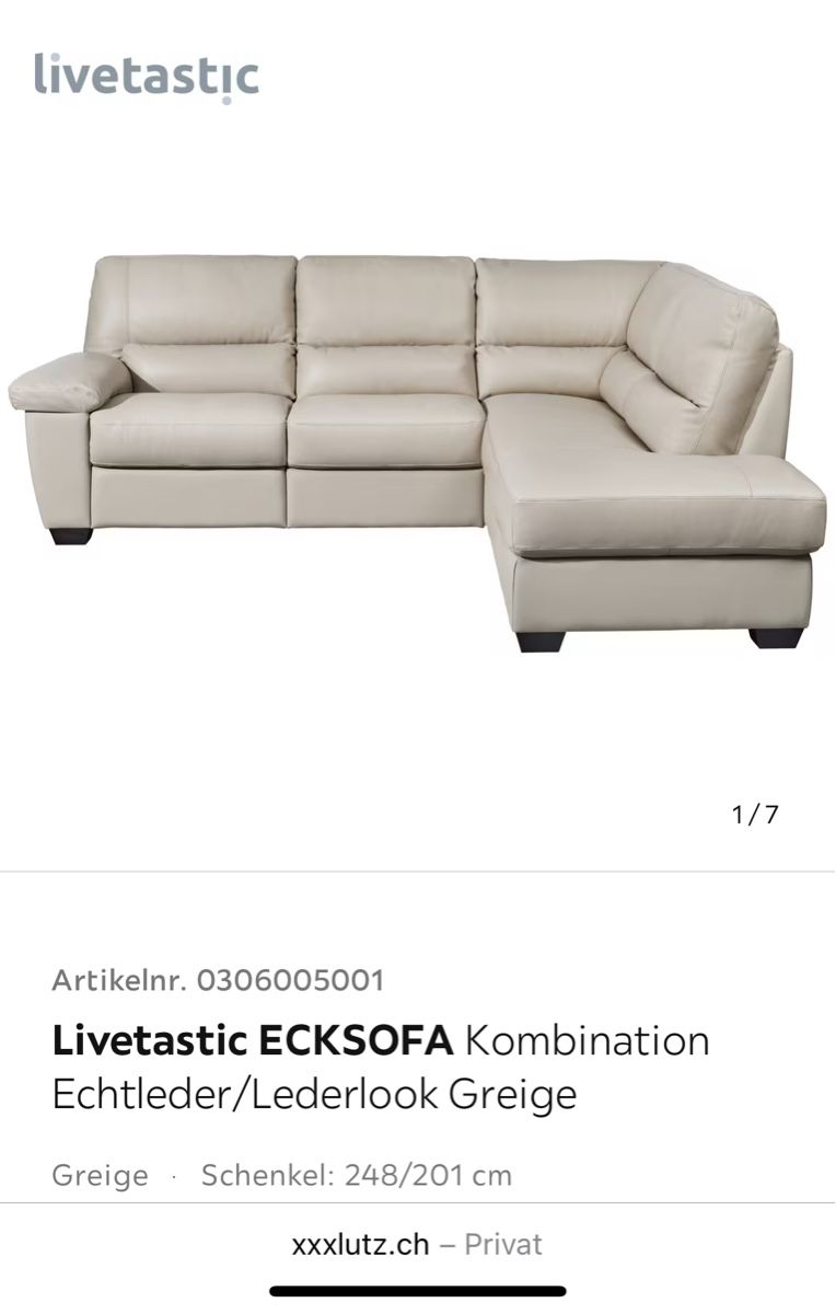 Sofas: Ecksofa mit Relaxfunktion  – Neu (gemäss Beschreibung) aus Alosen von Hugi72 1