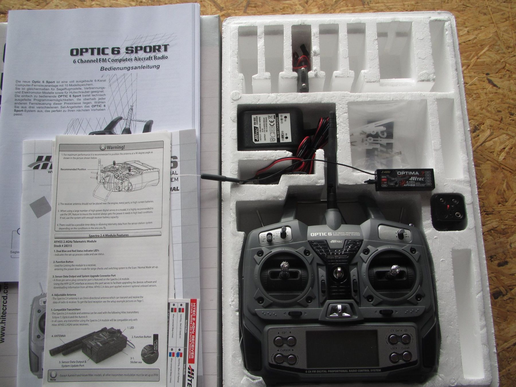 Telecomando: Hitec Optic 6 – Nuovo e nell'imballaggio originale da Willisau venduto da Borsti 1
