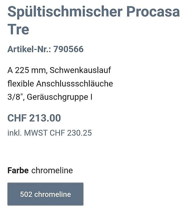 Armaturen: Küchenmischer ProCasa Tre (KWC) – Gebraucht aus Buchs AG von ths_j2lz 2