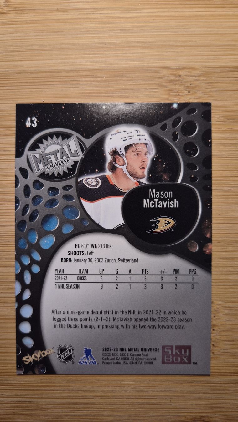 NHL Carte collezionabili: NHL Anaheim Ducks Mason McTavish – Usato da Bellach venduto da paedu-1980 1