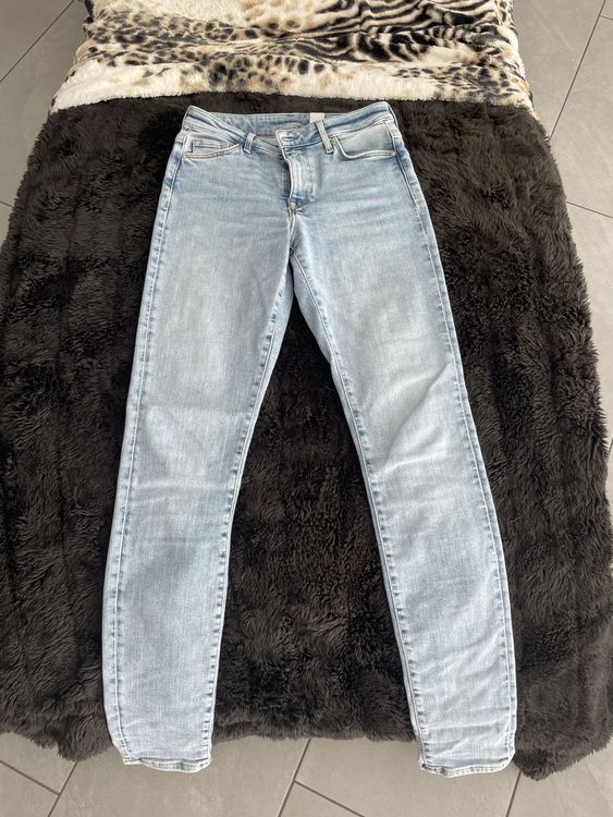Jeans Skinny Femme H&M - Taille 34 - Blanc Doré - Style Décontracté Et Tendance
