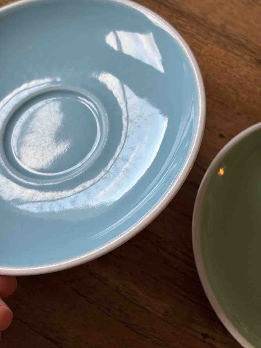 Rössler Assiettes: 2 Rössler Unterteller in Hellblau und Hellgrün – D'occasion à Kreuzlingen par Lemmine 3