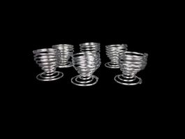 APOLLO Set 6 Chrom Eierbecher