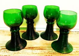 Antique German/ Dutch Roemer Green Glasses 1890er