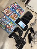 Nintendo Wii U Konsole schwarz mit 6 Spielen gebraucht