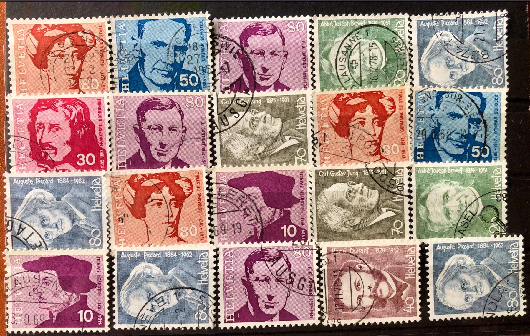 Tutti i francobolli:  Lot CH Briefmarken mit Gestempelt    – Usato da Aarau venduto da Billa007