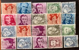  Lot CH Briefmarken mit Gestempelt   