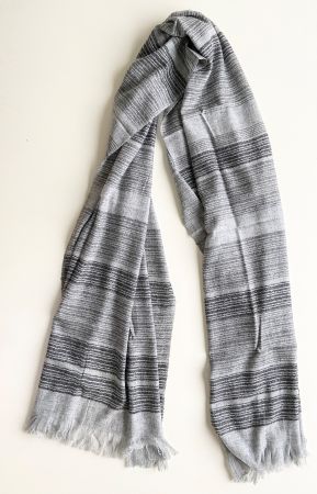 100% Kaschmir Schal-Schwarz-weißes Gitter 210x75cm