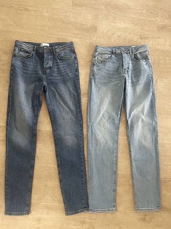 2 Paar Herren Denim Blue Jeans W32/L34