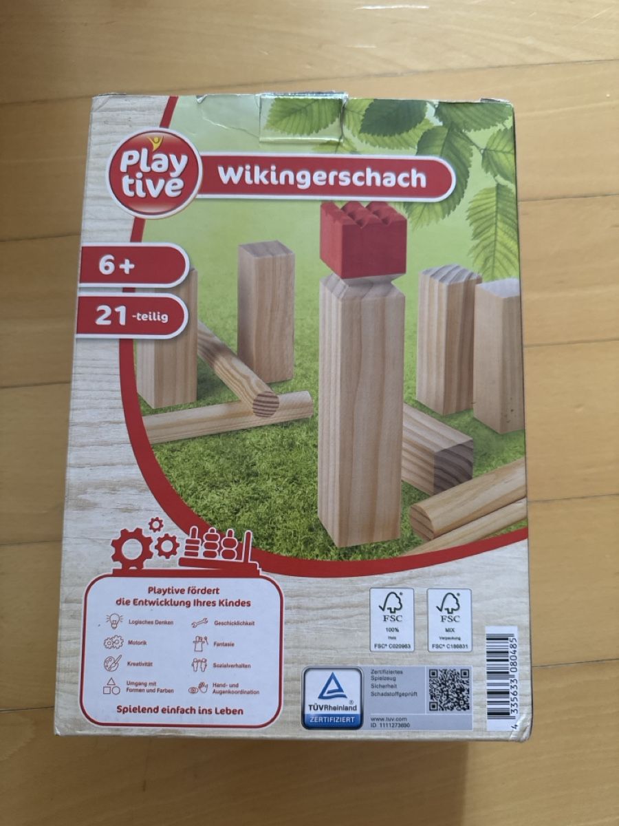 Giochi: Kubb Playtive Wikingerschach Holz – Nuovo (secondo la descrizione) da Luzern venduto da mic_6lyh