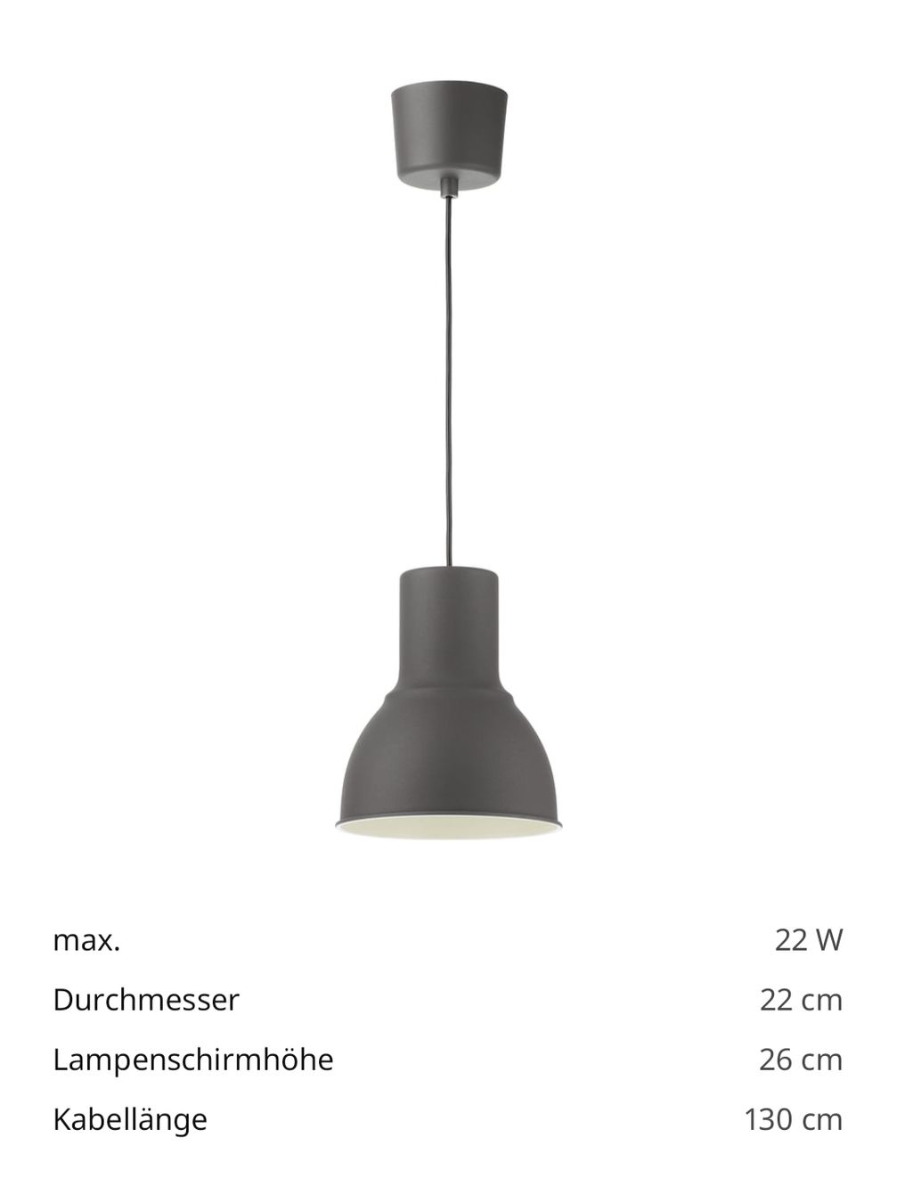 Ikea Lampadari & plafoniere: Ikea Pendelkampe Hängeleuchte Hektar – Usato da Hitzkirch venduto da jokerkg 3
