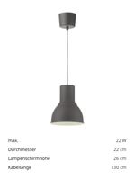 Ikea Pendelkampe Hängeleuchte Hektar
